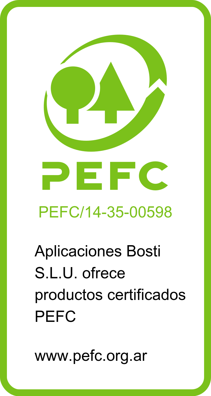 PEFC Aplicaciones Bosti S.L.U ofrece productos certificados PEFC